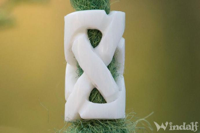 WINDALF Celtic Vintage Haar& Bartperle ZORA 15 mm Keltischer Knoten Handarbeit aus Knochen - Windalf.de