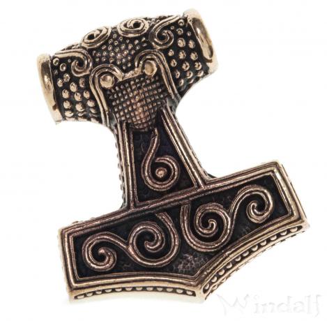 WINDALF Wikinger Anhänger TOLIR 3.5 cm Thorshammer-Schmuck Schonenhammer Bronze WINDALF Wikinger Anhänger TOLIR 3.5 cm Thorshammer-Schmuck Schonenhammer Bronze - Windalf.de