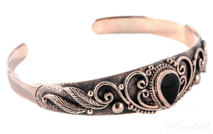 WINDALF Mittelalter Frauen Armreif ELANIA Ø 5.7 cm Elfen Onyx Armschmuck Hochwertige Bronze WINDALF Mittelalter Frauen Armreif ELANIA Ø 5.7 cm Elfen Onyx Armschmuck Hochwertige Bronze - Windalf.de