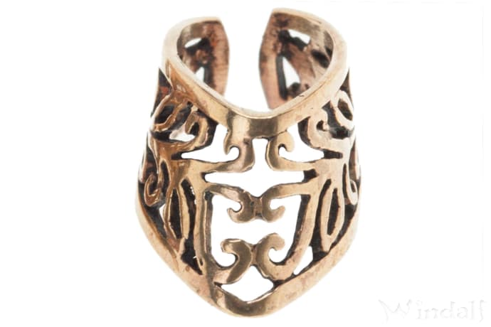 WINDALF Damen Ohrklemme FENJA 10 mm Haarschmuck Zauberhafte Ornamente Bronze - Windalf.de