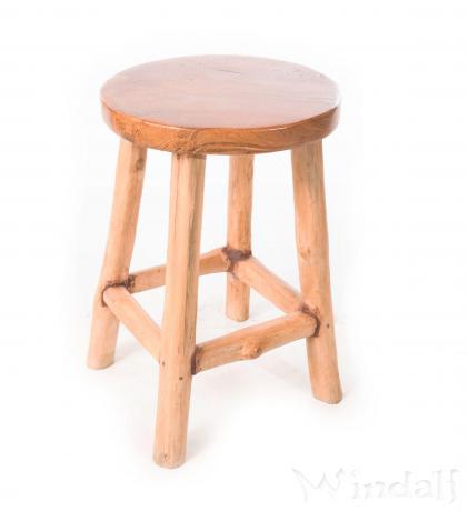 WINDALF Natürlicher Sitz Hocker FREYA 50 cm Mit Sprossen Handarbeit aus Wurzelholz WINDALF Natürlicher Sitz Hocker FREYA 50 cm Mit Sprossen Handarbeit aus Wurzelholz - Windalf.de