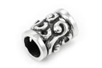 WINDALF Mittelalter Haar& Bartperle MOODY Ø 8 mm Lebens Spiralen Silber - Windalf.de