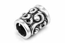 WINDALF Mittelalter Haar& Bartperle MOODY &Oslash; 8 mm Lebens Spiralen Silber - Windalf.de