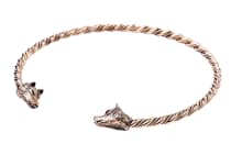 WINDALF Frauen Torques JANA &Oslash; 12 cm W&ouml;lfe Halsschmuck Handarbeit Bronze - Windalf.de