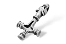 WINDALF Kleiner Schmuck Anhänger WOLFSKREUZ 2 cm Vikings Thorshammer Silber - Windalf.de