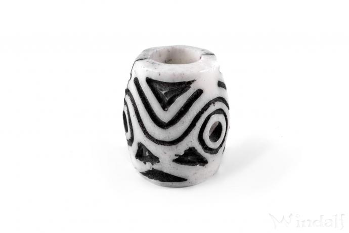 WINDALF Skandinavische Knochen Perle ALINE 15 mm Wikinger Perle Bartschmuck Handarbeit Knochen - Windalf.de