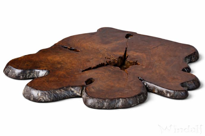 WINDALF Catering Servierplatte LUNA Tischplatte Schneidbrett Unikat Handarbeit aus Wurzelholz - Windalf.de