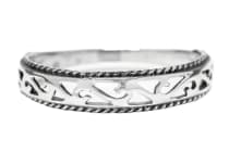 WINDALF Wikingerring SOPHIE 4 mm Zarte Florale Ornamentik Bohemia Midi Ring Silber - Windalf.de