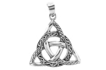 WINDALF Keltischer Schmuck Anhänger TRILA 3.5 cm Celtic Knotenmuster Amulett Silber - Windalf.de