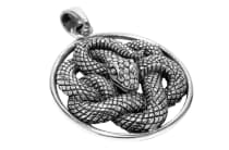 WINDALF Schmuck Anhänger SYRON Ø 2.7 cm Schlangen Schmuck Schutzsymbol Silber WINDALF Schmuck Anhänger SYRON Ø 2.7 cm Schlangen Schmuck Schutzsymbol Silber - Windalf.de