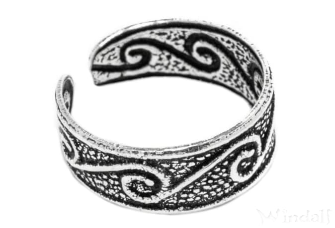WINDALF Bohemian Damen Zehenring LANA 5 mm Lebensspirale Midi-Ring Silber - Windalf.de