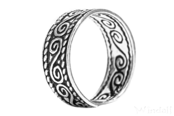 WINDALF Kelten Zehenring BOGA 5 mm Lebens-Spiralen mit Ornamenten Silber WINDALF Kelten Zehenring BOGA 5 mm Lebens-Spiralen mit Ornamenten Silber - Windalf.de