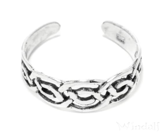 WINDALF Keltischer Damen Zehenring KRONA 5 mm Irischer Celtic Knoten Silber WINDALF Keltischer Damen Zehenring KRONA 5 mm Irischer Celtic Knoten Silber - Windalf.de