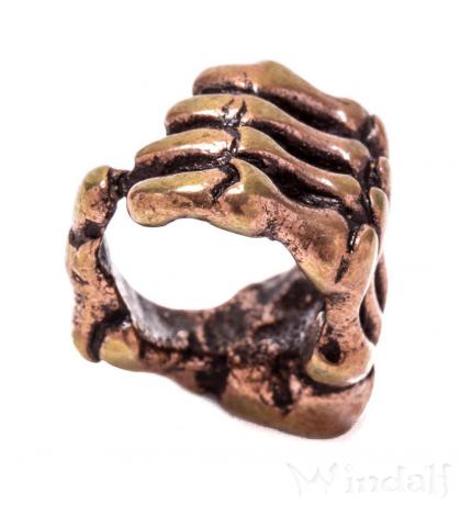 WINDALF Haar& Bartschmuck KRASSO 13 mm Knochenhand Bikerschmuck Bronze WINDALF Haar& Bartschmuck KRASSO 13 mm Knochenhand Bikerschmuck Bronze - Windalf.de