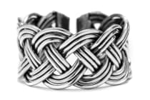 WINDALF Breiter Wikinger-Ring NORCIA 13 mm Größenverstellbar Partnerring Handarbeit Silber WINDALF Breiter Wikinger-Ring NORCIA 13 mm Größenverstellbar Partnerring Handarbeit Silber - Windalf.de