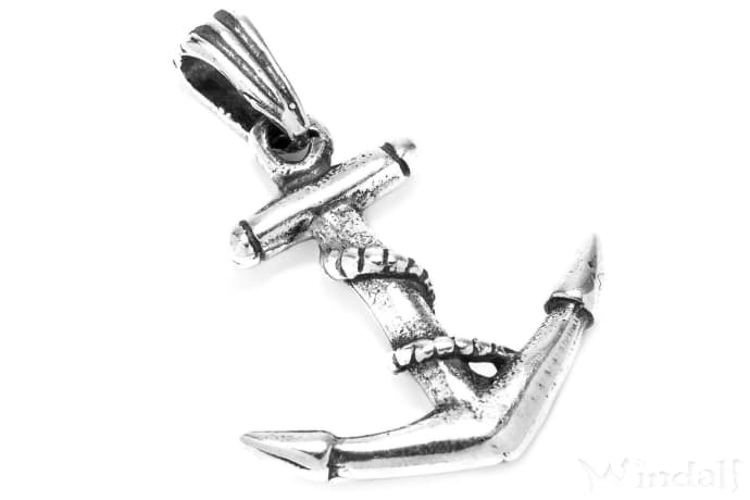 WINDALF Schiffsanker Schmuck Anhänger ANKAR 3 cm Seefahrer Schmuck Silber - Windalf.de