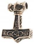 WINDALF Schmuck Anhänger THORGAARD 3.5 cm Großer Thorshammer Bronze - Windalf.de