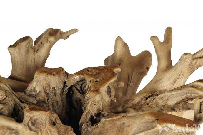 WINDALF Großer Natur Couchtisch LEEVI 125 cm Quadratischer Esstisch