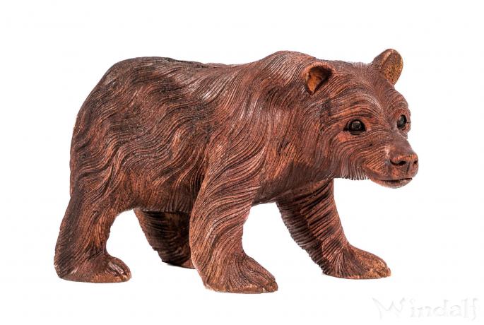 Handgeschnitzter Braunbär Aus Holz – Ca. 6 Cm, Balinesisches Kunsthandwerk Als Deko Oder Geschenk
