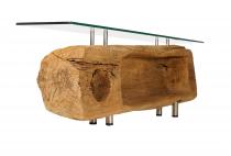WINDALF Rustikales Sideboard EILIZA 136 cm Holzanrichte mit Glasplatte Lowboard Unikat aus Teakholz WINDALF Rustikales Sideboard EILIZA 136 cm Holzanrichte mit Glasplatte Lowboard Unikat aus Teakholz - Windalf.de