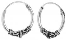 WINDALF Wikinger Creolen AISLYN Ø 14 mm Nordische Ohrringe Handarbeit Silber - Windalf.de