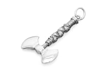 WINDALF Vikings Schmuck Anh&auml;nger BILDUR 4.2 cm Wikinger Doppelaxt Silber - Windalf.de