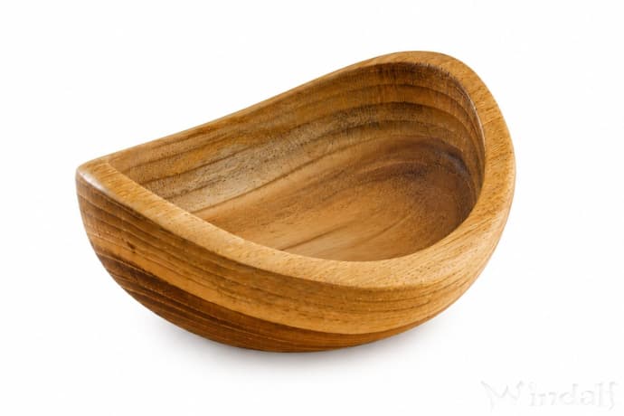 WINDALF Rustikale Teakholzschale LARY 12 cm Schmuckschale Snackschale Handarbeit Teak - Windalf.de