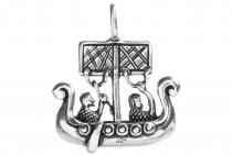 WINDALF Vikings Schmuck Anhänger TURID 2.8 cm Wikingerboot Silber WINDALF Vikings Schmuck Anhänger TURID 2.8 cm Wikingerboot Silber - Windalf.de