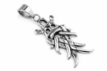 WINDALF Schmuck Anh&auml;nger ODINS MASKE 3 cm Vikings Silber - Windalf.de