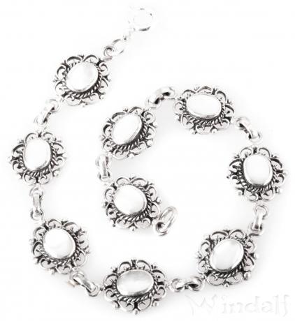 WINDALF Gothic Damen Armkette MEDIEVALE 19 cm Bohemia Perlmutt-Muschel Silber WINDALF Gothic Damen Armkette MEDIEVALE 19 cm Bohemia Perlmutt-Muschel Silber - Windalf.de