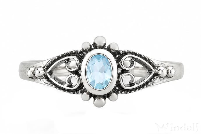 WINDALF Bohemia Damen Ring ANELY 7 mm Topas Schmuck Silber - Windalf.de
