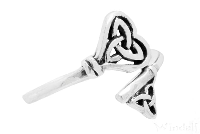WINDALF Zarter Damen Ring NANY 13 mm Celtic Art Trinität im Herzen Silber WINDALF Zarter Damen Ring NANY 13 mm Celtic Art Trinität im Herzen Silber - Windalf.de