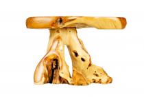 WINDALF Rustikaler Couchtisch LUKKI 80 cm Wohnzimmertisch Handarbeit aus Wurzelholz - Windalf.de