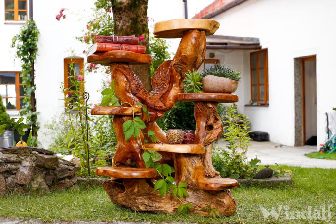 WINDALF Blumenbank mit Adler und 7 Ablagen AGILA 100 cm Pflanzen