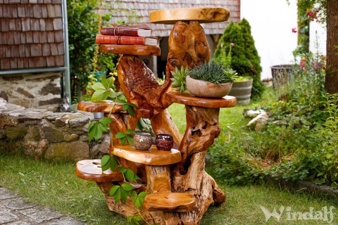 WINDALF Blumenbank mit Adler und 7 Ablagen AGILA 100 cm Pflanzen