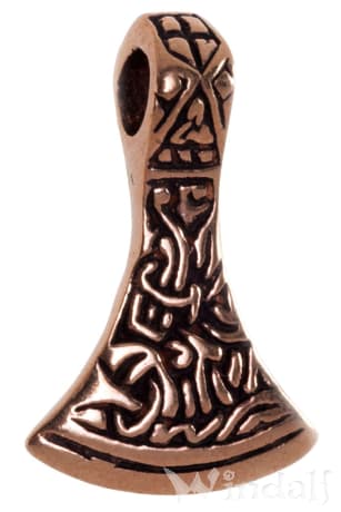 WINDALF Schmuck Anhänger ANGAR 2.7 cm Axtblatt Vikings Vintage Bronze - Windalf.de