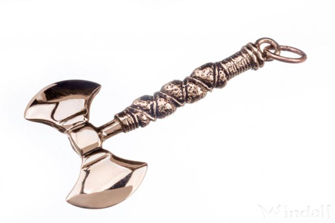 WINDALF Schmuck Anhänger BILDUR 4.1 cm Wikinger Doppelaxt Bronze WINDALF Schmuck Anhänger BILDUR 4.1 cm Wikinger Doppelaxt Bronze - Windalf.de