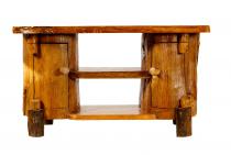 WINDALF Hobbitkommode mit 2 Türen & Regal ARANWÄ 90 cm Rustikale Holz-Anrichte Handarbeit aus Wurzelholz - Windalf.de