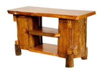 WINDALF Rustikales Lowboard ARANWÄ 90 cm Niedrige Natur Kommode Handarbeit aus Holz WINDALF Rustikales Lowboard ARANWÄ 90 cm Niedrige Natur Kommode Handarbeit aus Holz - Windalf.de