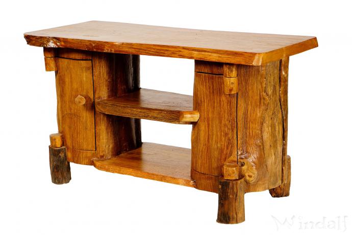 WINDALF Rustikales Lowboard ARANWÄ 90 cm Niedrige Natur Kommode Handarbeit aus Holz WINDALF Rustikales Lowboard ARANWÄ 90 cm Niedrige Natur Kommode Handarbeit aus Holz - Windalf.de