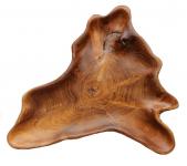 WINDALF Große Holz Servierplatte LIZA 43 cm Buffetplatte Holzschale Serviertablett Handarbeit aus Wurzelholz - Windalf.de