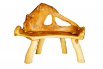 WINDALF Rustikale Wurzelholzbank TAMI 127 cm Vintage Küchen & Gartenbank Handarbeit aus Wurzelholz - Windalf.de