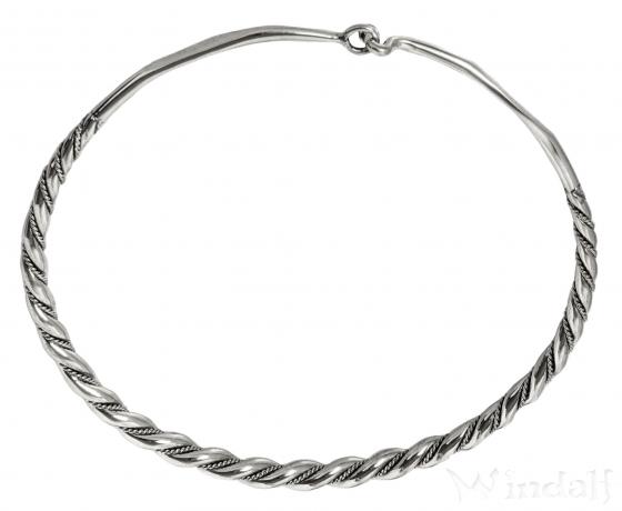 WINDALF Frauen Halsreif RÜGEN Ø 14 cm Wikinger Halsschmuck König Blauzahn Handarbeit 925 Sterlingsilber - Windalf.de