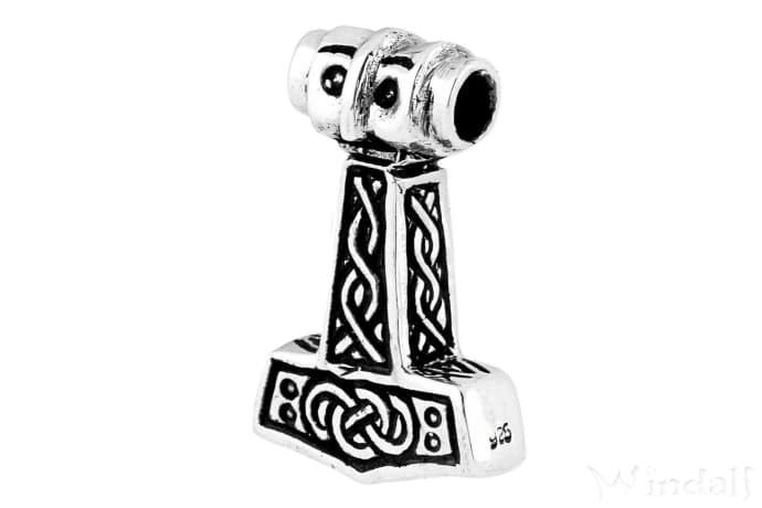 WINDALF Vikings Amulett Anhänger RAGNAROK 1.9 cm Kleiner Wikinger Thorshammer Silber - Windalf.de