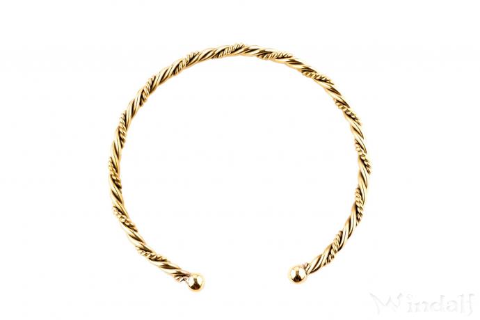 WINDALF Wikinger Frauen Halsreif ARTINA 13.5 cm Torques Halsschmuck Handarbeit Bronze - Windalf.de