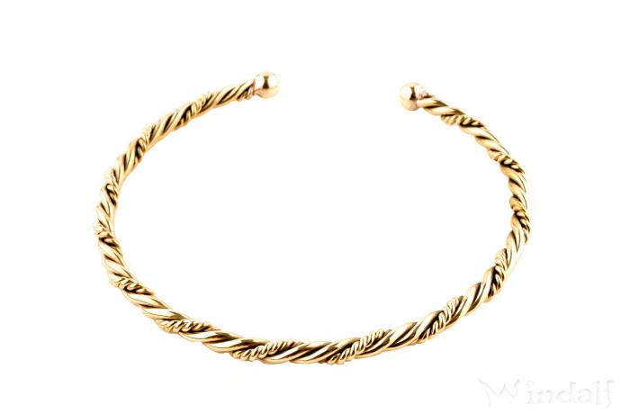WINDALF Wikinger Männer Torques ARTOK 15.5 cm Halsreif Handarbeit Hochwertige Bronze - Windalf.de