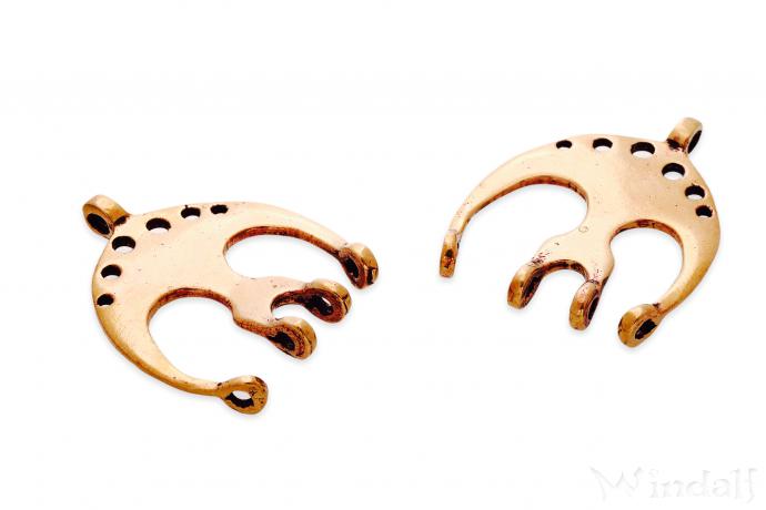 WINDALF Skandinavischer Wikinger Kettenverteiler HUGIN & MUNIN Set Replika aus Bronze - Windalf.de