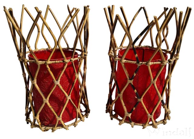 2er Lampen Set ~ TONI ~ Ohne Fassung - Nachttischlampe - Tischlampe - Windalf.de