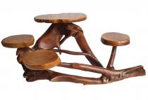 WINDALF Natur Blumenbank ROOTA 65 cm Pflanzentreppe mit 4 Ablagen Handarbeit aus Wurzelholz WINDALF Natur Blumenbank ROOTA 65 cm Pflanzentreppe mit 4 Ablagen Handarbeit aus Wurzelholz - Windalf.de