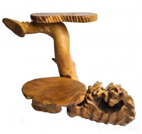 WINDALF Blumenbank mit Rüssel WYNNIAT 55 cm Pflanzenbank Handarbeit aus Wurzelholz WINDALF Blumenbank mit Rüssel WYNNIAT 55 cm Pflanzenbank Handarbeit aus Wurzelholz - Windalf.de
